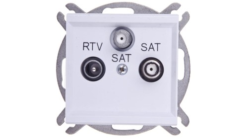 SONATA Gniazdo antenowe RTV-SAT-SAT białe GPA-R2S/m/00
