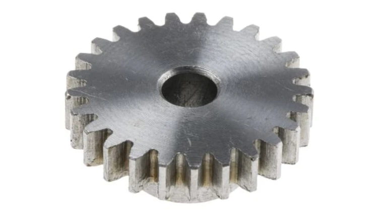 Koło zębate walcowe, moduł: 1, l.zębów: 25, śr. piasty: 14mm, śr. otworu: 6mm, Stal