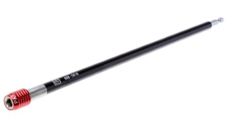 Wkrętak nasadowy, typ: Sześciokątny, rozmiar: 1/4 cala, dł. całkowita: 300 mm, Wał chromowo-wanadowy, rura aluminiowa