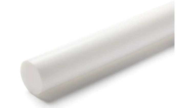 Pręt z fluorowego tworzywa sztucznego PTFE, Ø 45mm x 500mm, kolor: Nieprzezroczyste