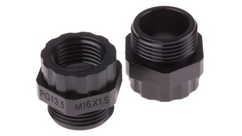 Adapter do dławnic kablowych, PG13 → M16, materiał: Nylon 66, kolor: Szary, RS PRO