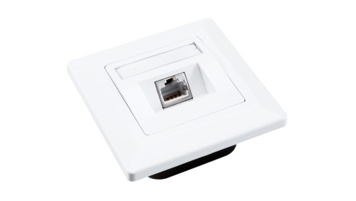 Gniazdko Solarix CAT5E STP 1 x RJ45 podtynkowe białe SX9-1-5E-STP-WH