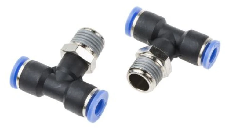 Adapter gwintowany teowy typu gwint – rura, 10 barów
