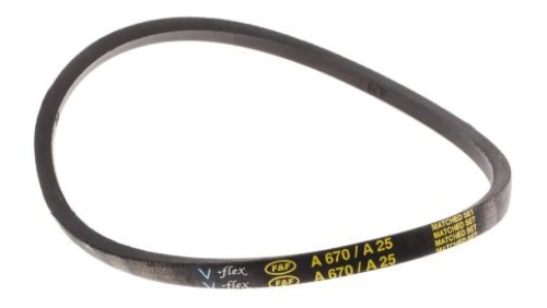 Pas napędowy, profil A, materiał: PET, guma, 13mm x 8mm x 630mm, RS PRO