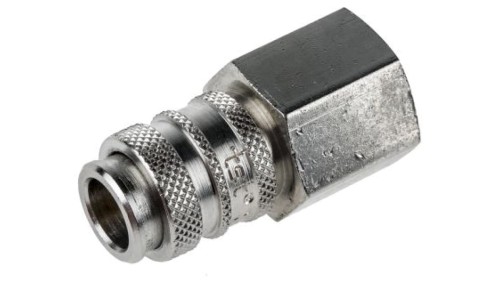 Szybkozłączka pneumatyczna, materiał Mosiądz, złącze G 3/8 żeńskie, RS PRO Camozzi, Legris, Rectus 21, Rectus 90