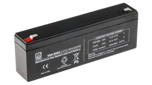 Akumulator kwasowo-ołowiowy, AGM, 2.9Ah, 12V, RS PRO