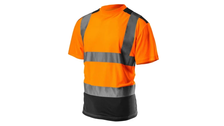 T-shirt ostrzegawczy, ciemny dół, pomarańczowy, rozmiar L 81-731-L