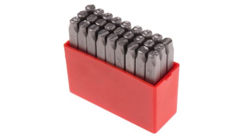 Zestaw wybijaków liter, H 6mm, 27-szt., (Od A do Z), RS PRO