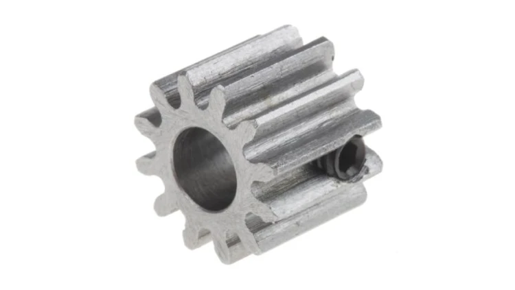 Koło zębate walcowe, moduł: 1, l.zębów: 12, śr. piasty: 14mm, śr. otworu: 6mm, Stal