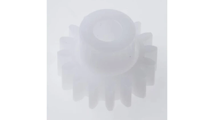 Koło zębate walcowe, moduł: 1, l.zębów: 16, śr. piasty: 10mm, śr. otworu: 5mm, POM