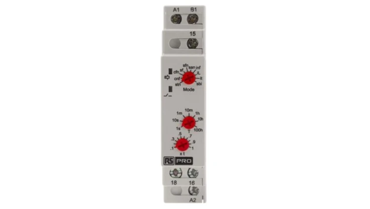 Timer Relay Wielofunkcyjne funkcyjny 0.1 s → 100h SPDT 1-stykowy SPDT 12 → 240V ac/dc