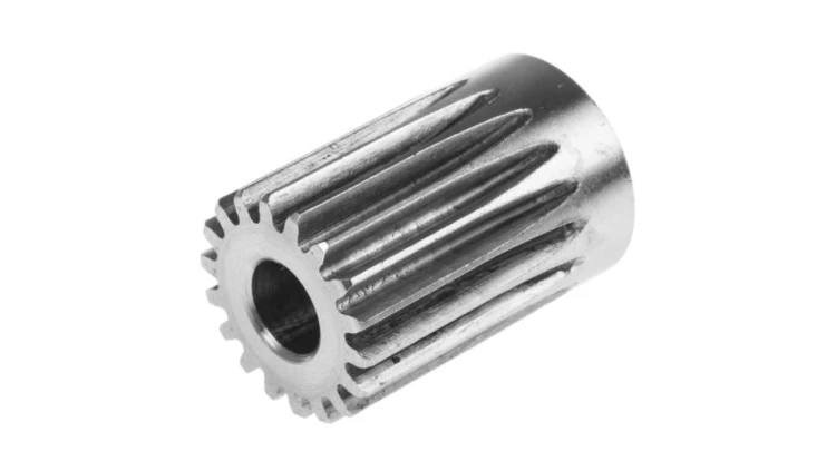 Koło zębate walcowe, moduł: 1, l.zębów: 18, śr. piasty: 20mm, śr. otworu: 8mm, Stal nierdzewna