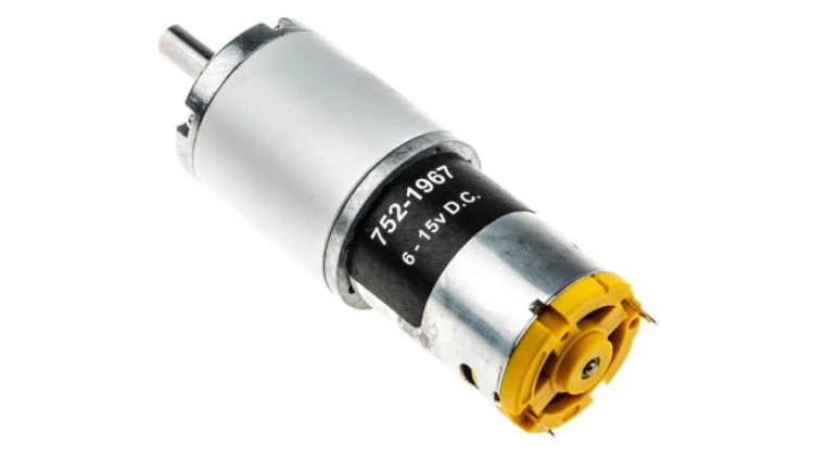 Silnik DC, 6→ 15 V., 990 mA, 7,98 W, 41 obr./min, 78,4 gcm, RS PRO