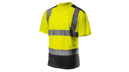 T-shirt ostrzegawczy, ciemny dół, żółty, rozmiar M 81-730-M
