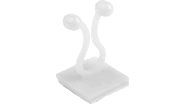 Spinka do kabli Spinka zaciskowa, 7.9mm, materiał: Nylon 66, Samoprzylepny, 27.5 x 17.4mm, RS PRO