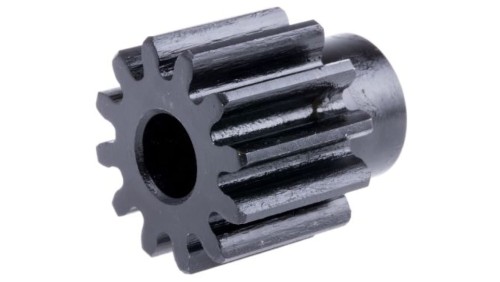 Koło zębate walcowe, moduł: 2, l.zębów: 12, śr. piasty: 18mm, śr. otworu: 10mm, Stal