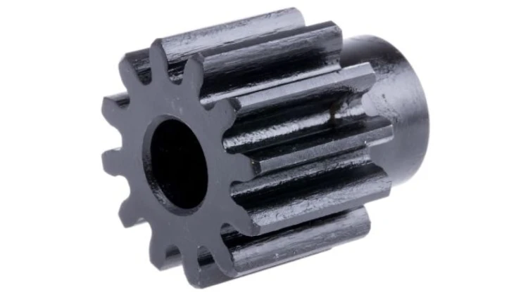 Koło zębate walcowe, moduł: 2, l.zębów: 12, śr. piasty: 18mm, śr. otworu: 10mm, Stal