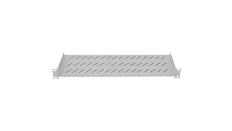 Pólka szafy serwerowej, 2U, typ: Półka wspornika, maks. obciążenie: 25kg, Stal, Szary