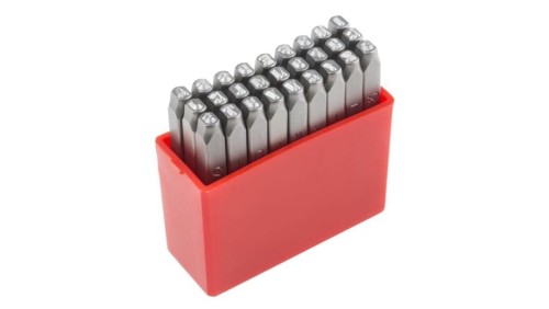 Zestaw wybijaków liter, H 2.5mm, 27-szt., (Od A do Z), RS PRO