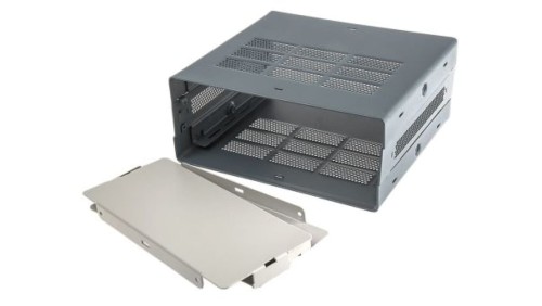 Obudowa urządzeń elektronicznych wentylowana, Stal, Czarny, Nie, 279 x 305 x 65mm, RS PRO