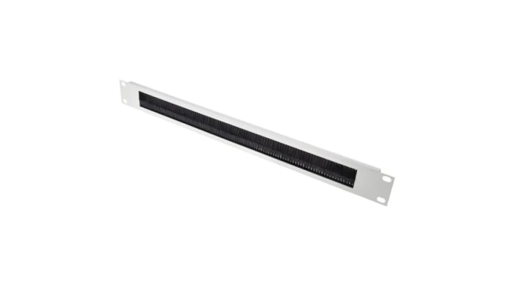 Panel przelotowy, Panel wejścia kabli, do użytku z: Moduł Rack 1U, materiał: Stal, 483 mm x 10 mm x 1 Ucal