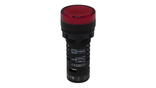 Lampka kontrolna w komplecie z układem testowym, Ø 22mm, IP65, RS PRO