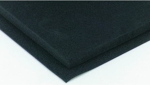 Arkusz gumy, Czarny, 45kg/m³, 1m x 2m x 3mm, RS PRO