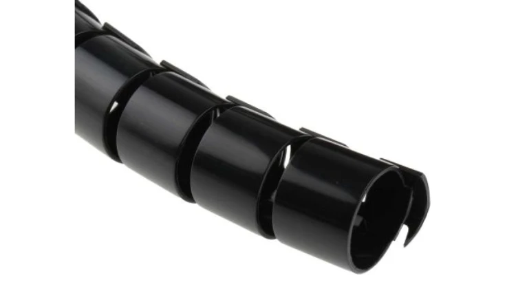 Opaska spiralna, Ø 20 → 23mm, materiał: PA 6, kolor: Czarny, RS PRO