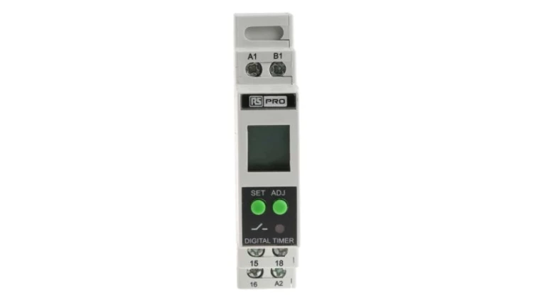 Timer Relay Wielofunkcyjne funkcyjny 01. s → 999h SPDT 1-stykowy SPDT 24 → 240V ac/dc