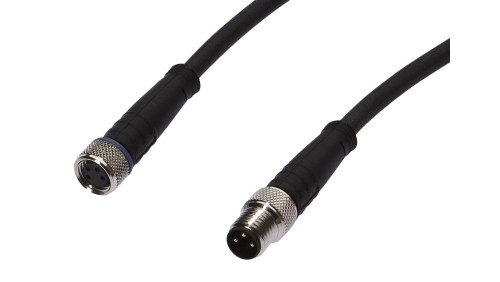 Złącze kablowe M8 żeńskie 4-pinowe proste M8 męskie 3-pinowe proste 3x0,34mm IP67 1m VK10C524