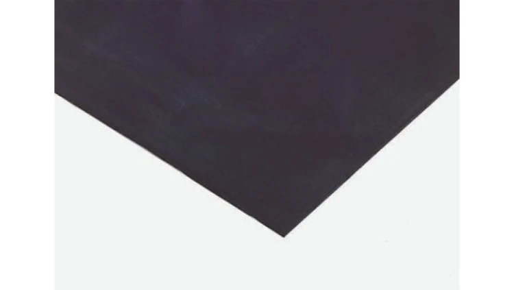 Arkusz gumy, Czarny, 1.4g/cm³, 1m x 1.2m x 6mm, RS PRO