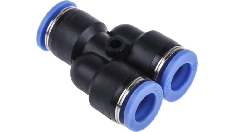 Pneumatic Y Tube-to-Tube Adapter, 10 barów