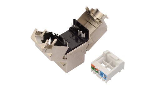 Keystone Solarix CAT6 STP RJ45 czarny samozaciskowy SXKJ-6-STP-BK-SA