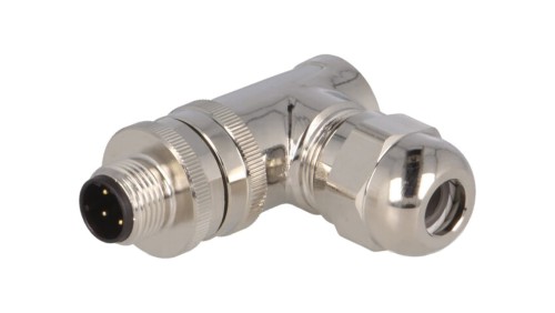 Złącze okrągłe M12 męskie kątowe ekranowane 4pin 250V PG9 T4113512041-000