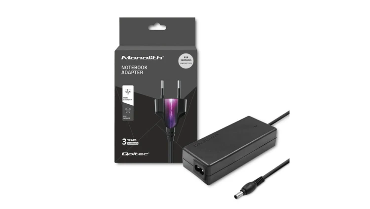 Qoltec Zasilacz do laptopa Samsung 60W 19V 3.15A 5.5*3.5+pin +kabel zasilający