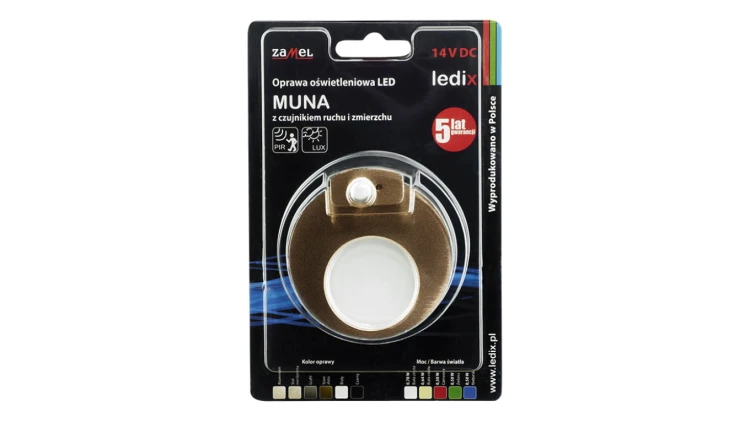 Oprawa schodowa LED Muna pt 14V DC regulowany czujnik ZLO biała neutralna LED10221647