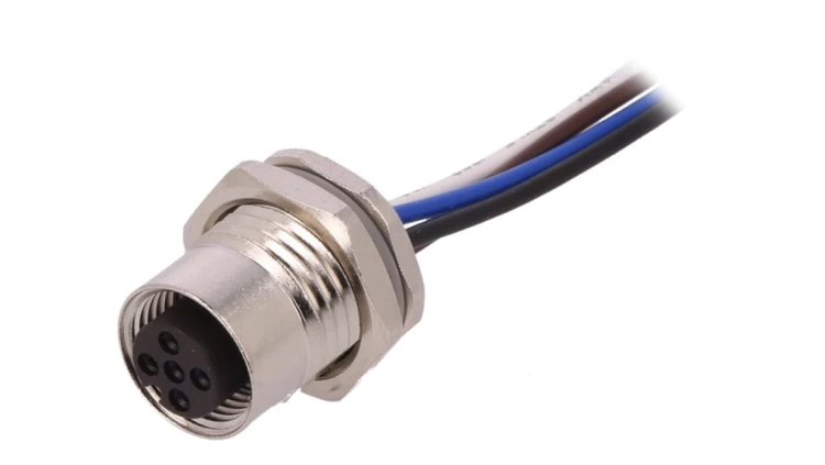 Złącze okrągłe M12 żeńskie proste 4pin 250V 0,5m T4171110004-002