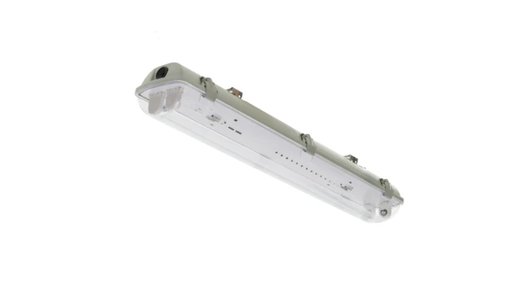 Oprawa IP65 Loyal Lighting dla 2xtuba LED 60cm, AC230V, zas.jednstr, transp.