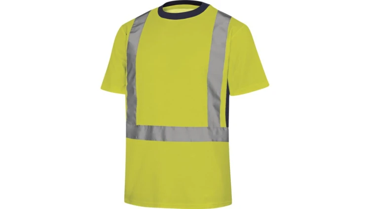 T-SHIRT OSTRZEGAWCZE Z BAWEŁNY I POLIESTRU