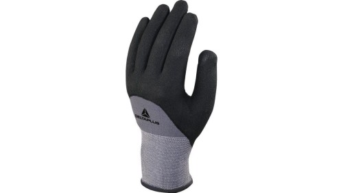 Rękawice dziane z poliamidu spandex (100) dłoń powlekana nitrylem/pu ścieg 15 kolor czarny rozmiar 9 MAIN VE729NO09