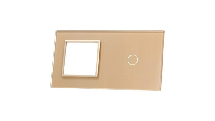 Livolo SZAMPAŃSKI PANEL SZKLANY 1 + MIEJSCE NA GNIAZDO 701G-63