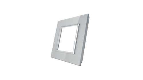 Livolo POJEDYNCZA SREBRNA METALIZOWNA RAMKA SZKLANA 80mm GPF-1-64