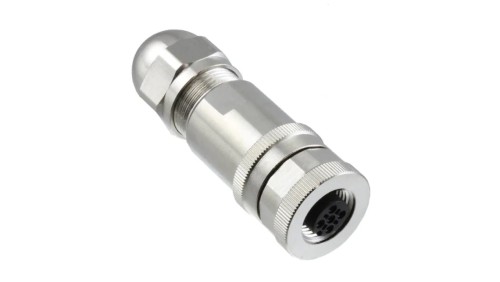 Złącze okrągłe M12 żeńskie proste ekranowane 4pin 250V PG9 T4110012041-000