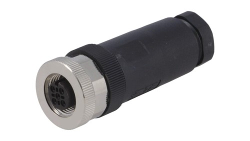 Złącze okrągłe M12 żeńskie proste nieekranowane 4pin 250V PG9 T4110002041-000