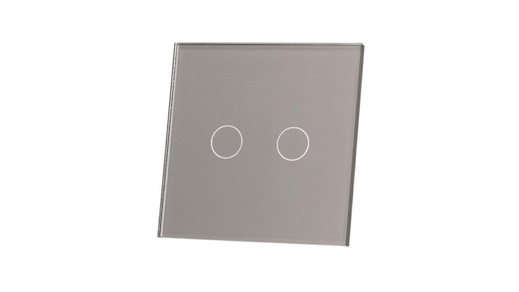 Livolo SREBRNY METALIZOWANY PANEL SZKLANY 702-64