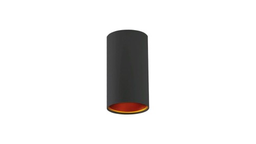 CHLOE GU10 NATYNKOWA GU10 250V IP20 70x128mm CZARNY ZŁOTY tuba nieruchoma