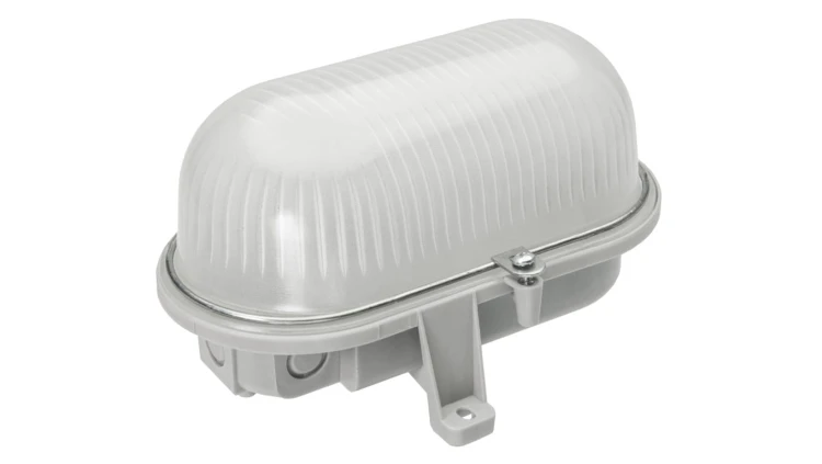 Oprawa kanałowa OVAL-7063T/OB, E27, 75W, biała-polipropylen, klosz matowy-poliwęglan, IP44, IK10 A1220-MP