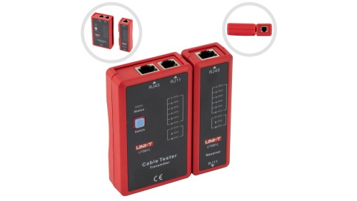 Tester kabli sieciowych RJ45 RJ11 z diodami LED UT681L Uni-T