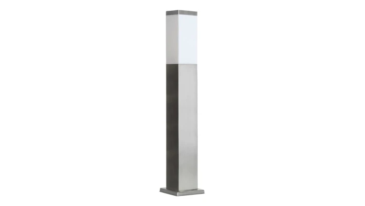 Oprawa oświetleniowa zewnętrzna, stojąca Inox Kwadratowa SS802-650, E27 max 40W, kolor srebrny, 0438621