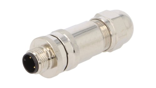 Złącze okrągłe M12 męskie proste ekranowane 3pin 250V PG9 T4111012031-000